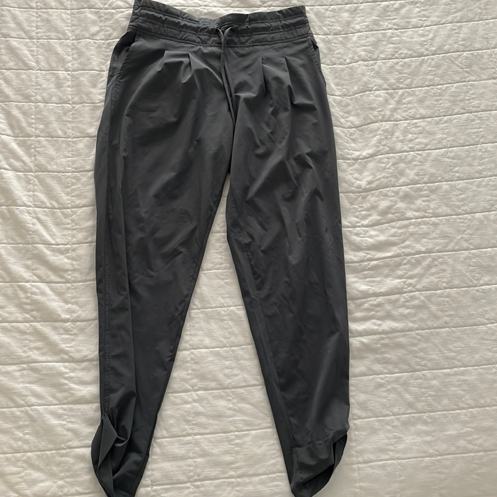 Prana a workout pants, gray. Pleated. Size medium. Barely worn.